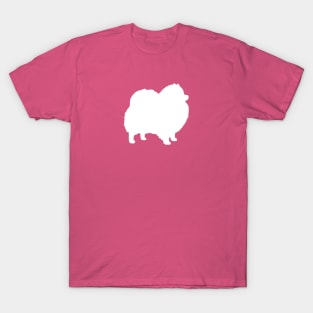 White Pomeranian Silhouette T-Shirt